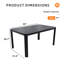 Table de salle à manger d'extérieur en aluminium Modern