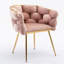 Fauteuil simple en velours rose de luxe - Style simple, coton confortable, idéal pour la chambre à coucher avec des lignes lisses Design moderne, sièges, manucure-2045172496