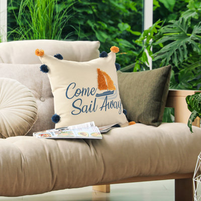 Housse de coussin intérieure / extérieure en polyester mélangé