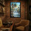 «Plants & Flowers Tropical Waterfall Palm Trees Landscape», reproduction d'art sur toile-299564374