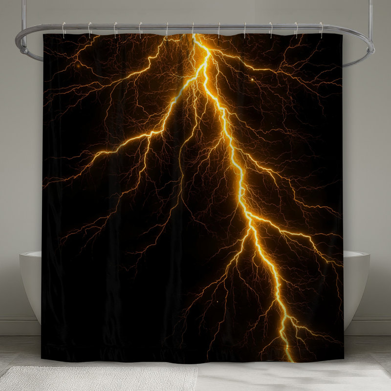 Rideaux de douche électriques éclair très longs, 70in W x 72in H