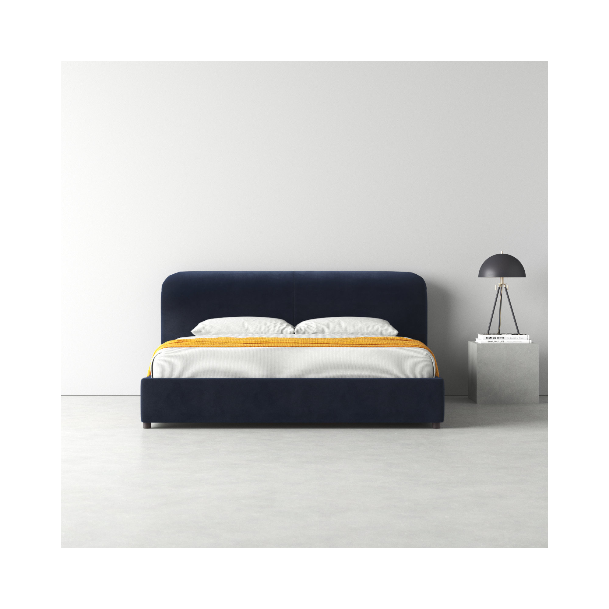 Crosby Upholstered Bed, King, Blue