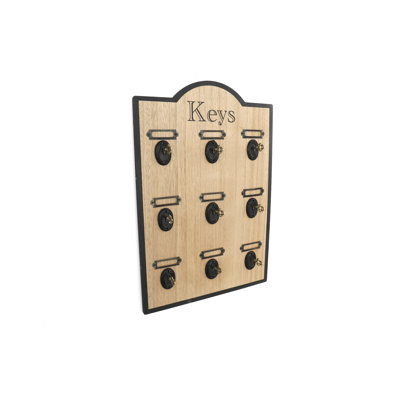 MDF Wall Organizer with Key Hooks