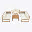 Ensemble de conversation modulaire avec coussins imperméables - ensemble de canapé d'extérieur de qualité supérieure (coussin beige)