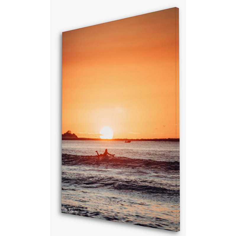 The Girl and the Water Framed Photographic Print Canvas, 24" H x 18" W x 1.25" D, Wrapped Canvas