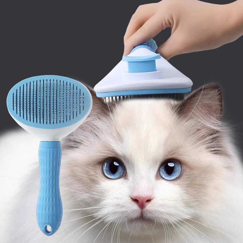 Brosse de toilettage pour chien et chat, Bleu