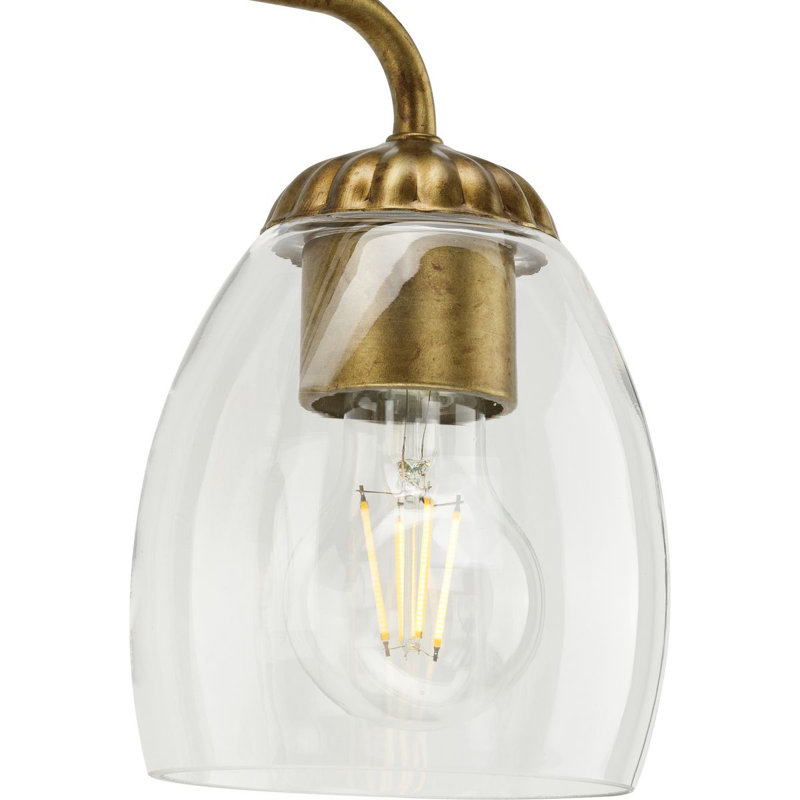 Quillan Gold Ombre 4-Light Vanity Light with Clear Glass Shades