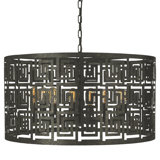 Greek 8 - Light Unique Drum Chandelier