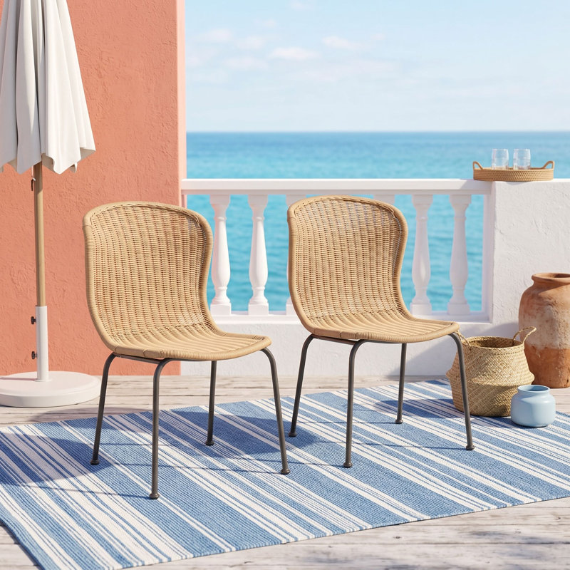 Boho Rattan Chair Set