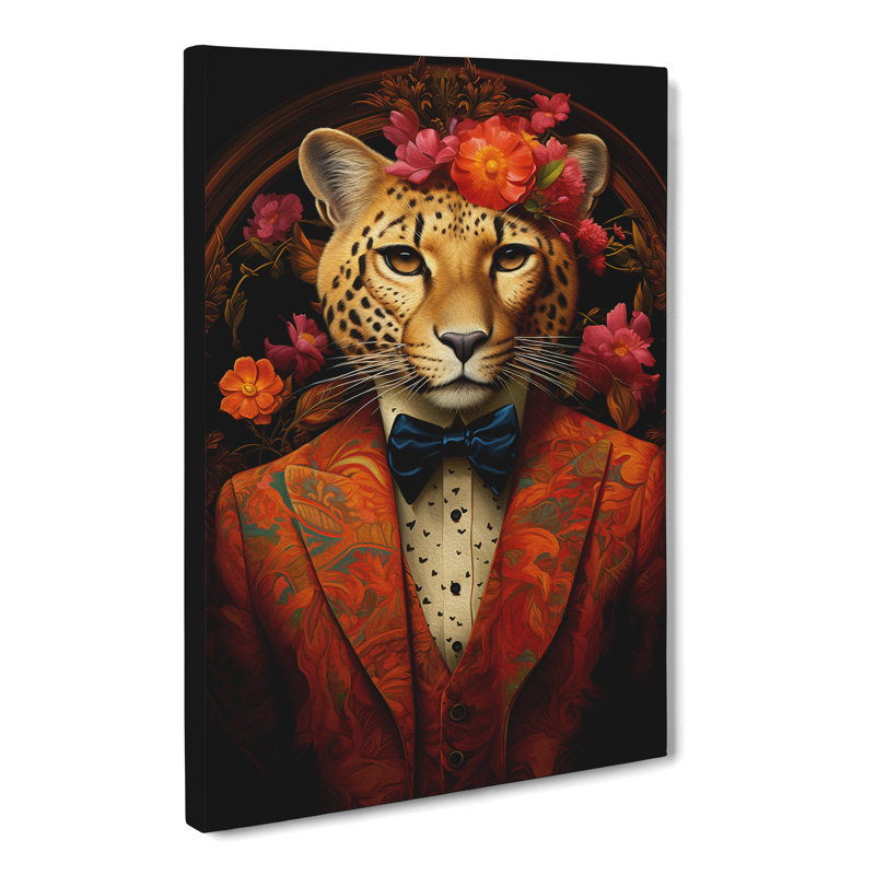 Cheetah Baroque No.2 - No Frame Print, 76cm H x 50cm W x 3cm D