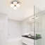 Bowen Bathroom Light 3 Classic Opal Glass Ceiling Flush Light - IP44, 25x25x13cm, 3xG9. Max. 5W LED (Bulb not included)-1739086294