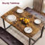 3 Piece Dining Table Set, Space Saving Kitchen Table with 2 Upholstered Benches, 4 Seater Dining Set for Small Spaces, Modern Industrial Metal Frame Dining Room Furniture for Kitchen, Apartment.-1703793979