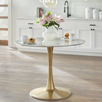 Exclusive dining table, modern, glamor, with white conglomerate