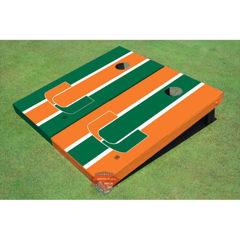 Ensemble de planches de cornhole à rayures longues 2 'x 4' NCAA
