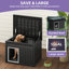 Niche pour chien d'extérieur avec toit incliné Henos Rustic Lodge - résistante aux intempéries et durable