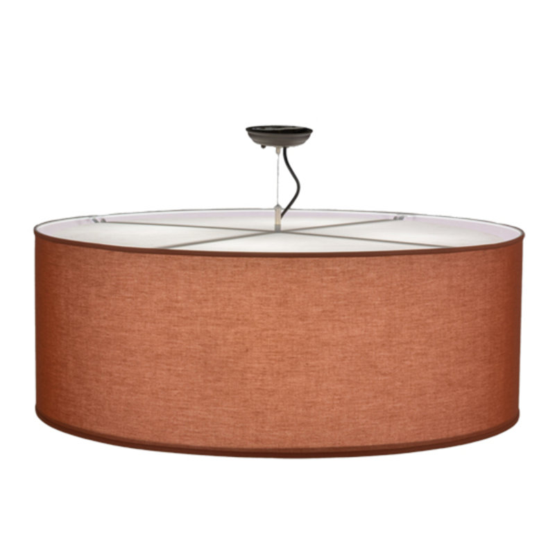 Cilindro 4 - Light Chandelier, 19" H x 37" W x 37" D, Red Dust Textrene