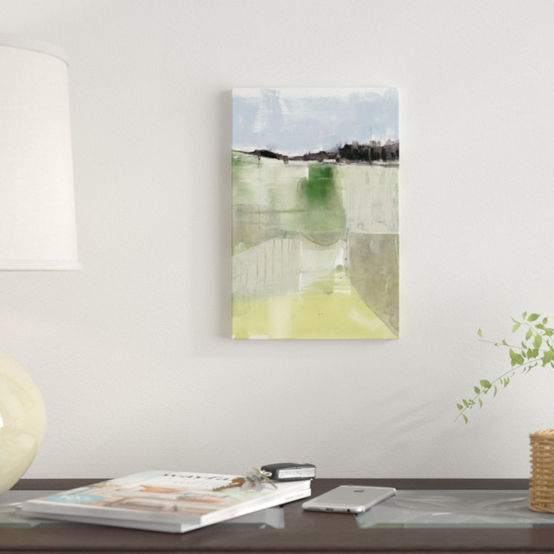 « sage field i », impression sur toile, H 18 po x l 12 po x P 1,5 po, Toile tendue, Pas de tapis