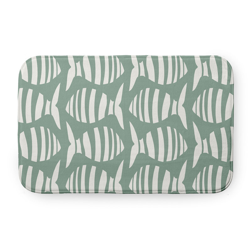 Tapis de bain Sail Sun and Fun, L 17 po x L 24 po, Vert