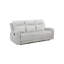Canapé inclinable manuel double Lupe avec coussins moelleux, microfibre gris clair