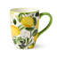 Ensemble de 4 tasses en céramique Limone - conceptions assorties à thème citron, tasses à café durables, incassables et lavables au lave-vaisselle pour une utilisation quotidienne et les réceptions