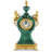 Decorative 17 Inch Porcelain Clock - Bronze Cherubic Handles & Floral Motif for Home, Living space