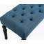 Banc de salle à manger touffeté à pieds tournés, bleu-118237284