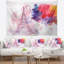 Peinture paris eiffel towering nuage de tapisserie de couleurs-28482676