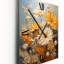Horloge murale florale Chrysanthèmes Autumn Patchwork II-99631152