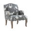 Fauteuil d'appoint rembourré Arlynda avec broderie florale