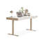 Bureau blanc rectangulaire en bois massif-1323446414