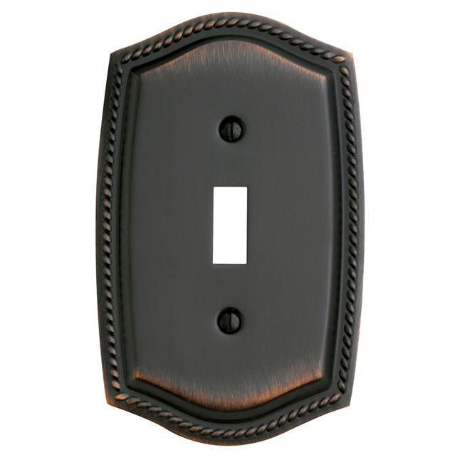 1-Gang Toggle Light Switch Wall Plate, 7.4" H x 4" W x 0.3" D, Venetian Bronze