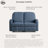 Hallstead 58.3" Wide Manual Reclining Loveseat, Curved Arm, Pocket Coil Seating, Woven Fabric-1131436235
