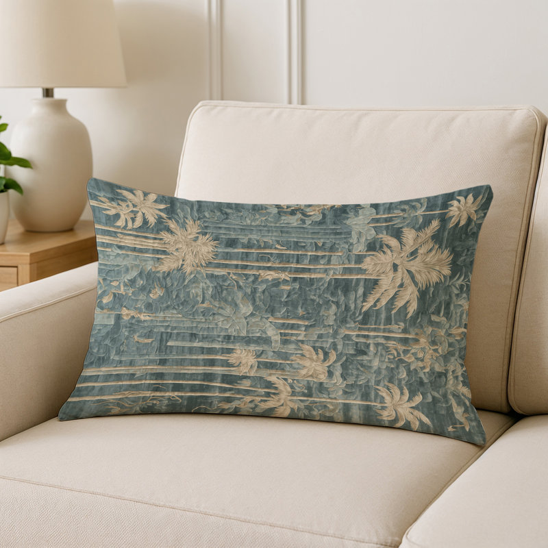 Coussin décoratif intérieur et extérieur Modern, Gris abstrait 78, Rectangle H 14 po x l 20 po