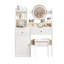 Meuble-lavabo blanc avec miroir et lumières