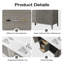 Ensemble de meuble-lavabo autoportant à double cuve 72 po avec plateau en marbre Lavallon-105310780-105310779