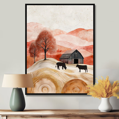 «Giannis Pastel Cow Into The Golden Landscape II», impressions sur toile de vache