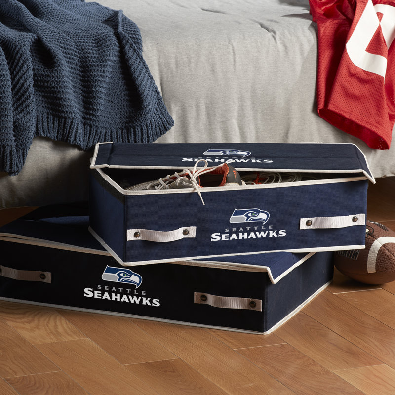 Franklin Sports Mesh Decorative Bin, Seattle Seahawks, 6.5 H x 18 W x 26 D