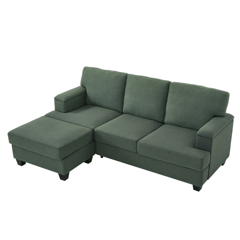 104.4" Cloud Sectional Couch With Lshape Chaise,Modern Modular Sofa With Deep Seat, Upholstered Couches For Living Room Bedroom,No Assembly Required, (Plush Corduroy Fabric)