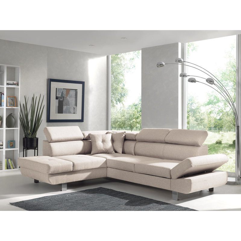 5 Seater Sofa Bed, Left Hand Facing, Beige