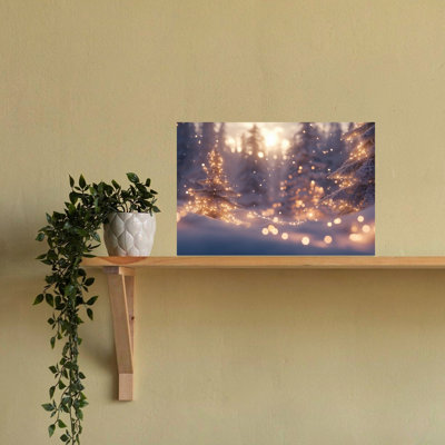 «Winter Trees Ethereal Peaceful Serene Forest Nature», reproduction d'art murale