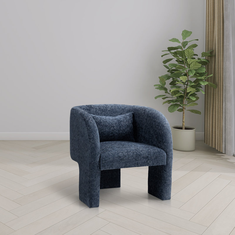 Fauteuil de 29 po de largeur conforme CAL117, Tissu chenille bleu marine