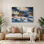 Art mural en métal bleu-195483158
