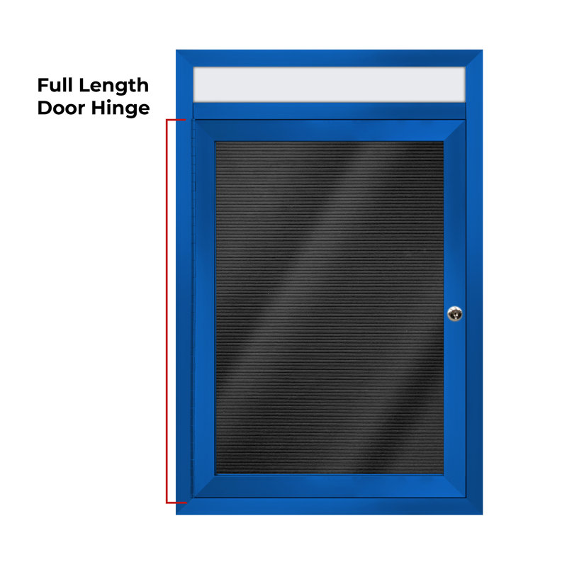 Carte à fixation murale délimitée directory cabinet, Bleu thermolaqué, Un, H 24 po x l 18 po