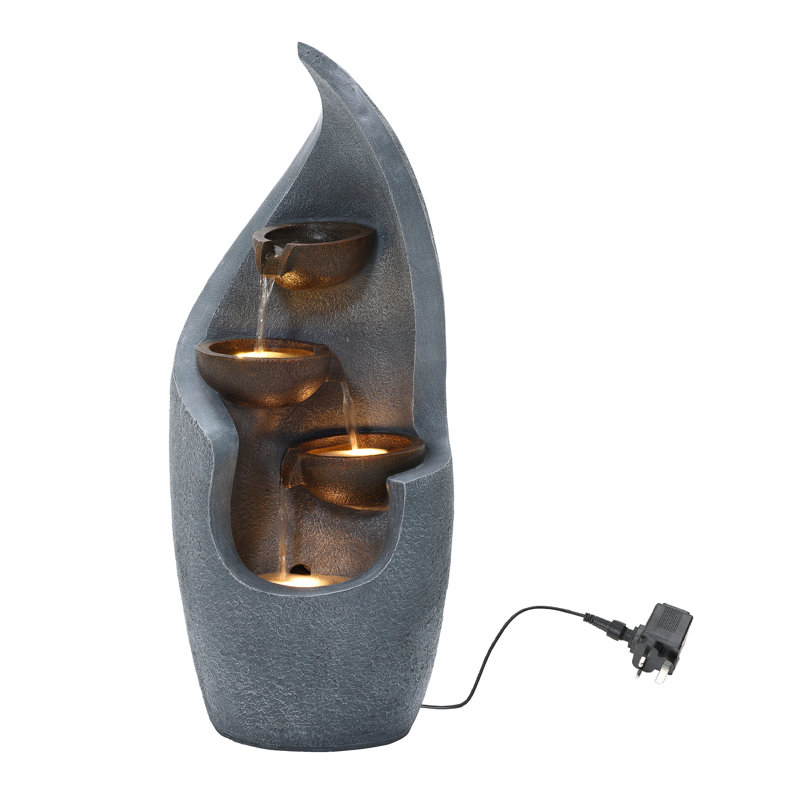 Weather Resistant Floor Fountain with Light