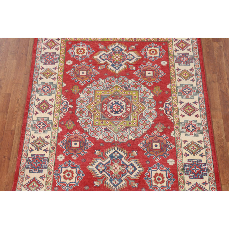Tapis oriental géométrique Kazak 5 x 7
