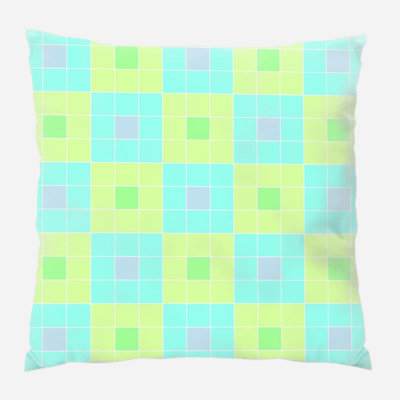 Grid Geometric Microsuede Reversible Throw Pillow