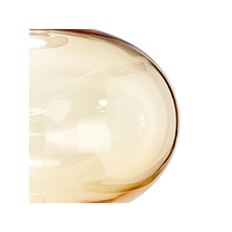 Riflesso Suspension 1 Crystal Transparent Matt Gold 3 L2210 Ul, Amber Transparent, Matte Gold
