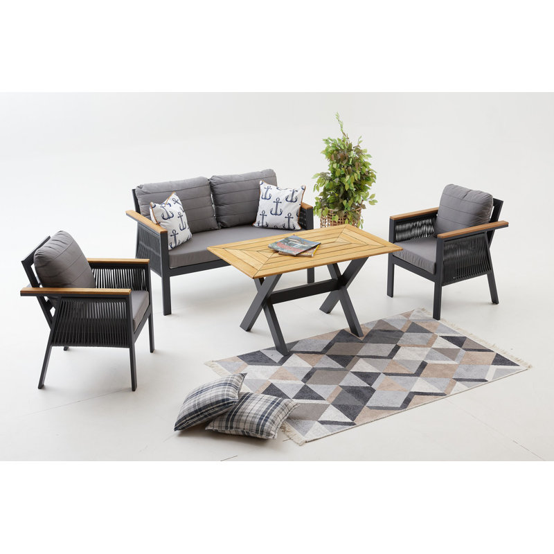 Blizzard 4 - Person Patio Dining Set with Rectangular Table
