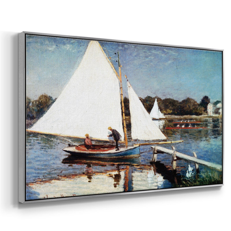 Monet sur toile, Argent, H 37 po x l 25 po x P 2 po