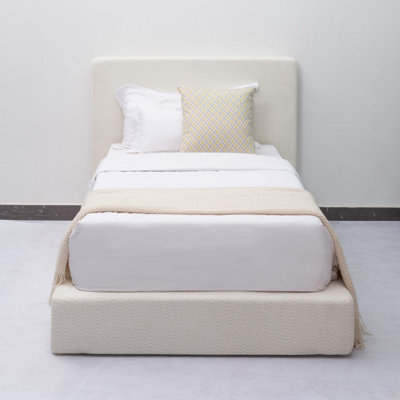 Boucle Bed Frame With Headboard
